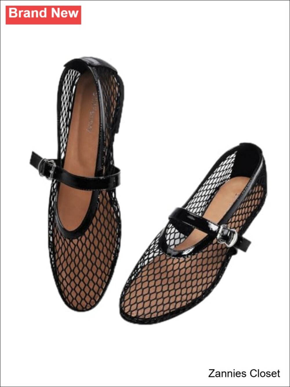 ✨ Mesh Ballet Flats Women Adjustable Strap Mary Jane Casual Office Shoes